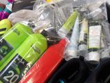 a pile of assorted items sitting on a table
