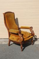 Fauteuil dit Voltaire en noyer et placage de noyer, support … (photo 4)