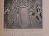 an open book with a drawing of a man and a woman sitting on a bench