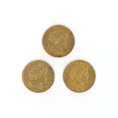 trois souverains d'or britanniques, dont l'un est un souverain et l'autre est un souverain