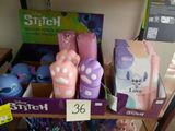 a shelf with various items for sale in a store