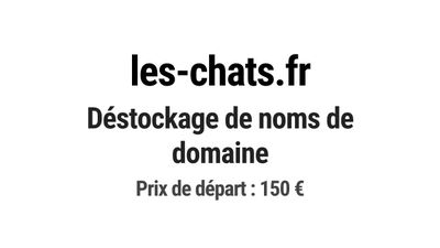 Nom de domaine les-chats.fr. Catégorie: Animaux.