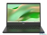 the acer laptop is open and ready to be used