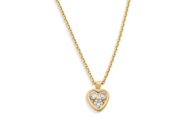 Collier pendentif “Coeur” Diamants ronds taille brillant