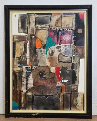 a picture of a painting on the wall of a room