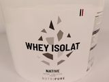 a container of whey solat sitting on a table