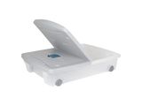 an image of a white box with a lid on a white background