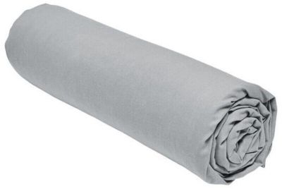 a close up of a roll of grey fabric on a white background
