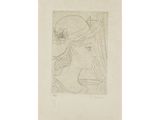 un dessin représentant une femme portant un chapeau et une fleur dans les cheveux