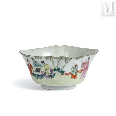 an image of a white bowl with a design of people on it