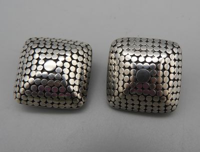Paire de clips d'oreilles en argent 925 " Indonésia".