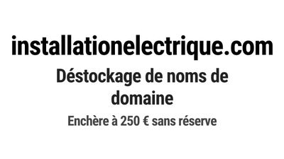 Nom de domaine installationelectrique.