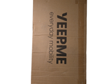 a cardboard box with a sign on it that says veepime