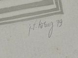 drawing of an american flag on a piece of paper with writing on it