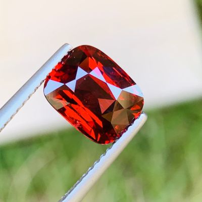 quelqu'un tient un diamant rouge dans la main