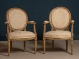paire de fauteuils « fauteure » de style Louis XVI français