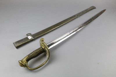 two swords with a handle and a blade on a white surface