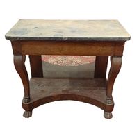 Console en bois de placage, ouvre à un tiroir en ceinture, p…