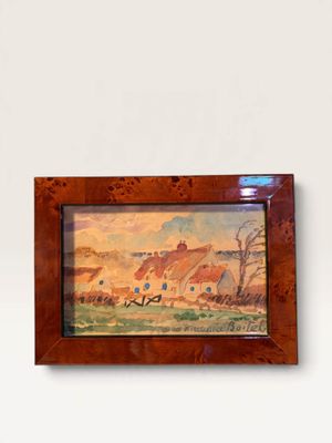 a picture of a painting hanging on the wall