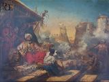 une image représentant un tableau où l'on voit un homme sur une scène avec d'autres personnes