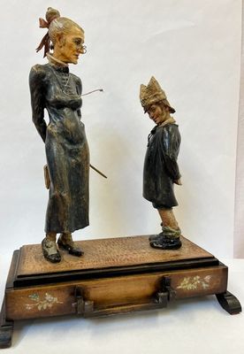 Vanczak Francois (1908-1988) Sculpture EN Bois Polychrome "L…