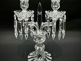 a crystal candelab with a candle holder on it