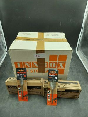 three boxes are stacked on top of each other on the floor