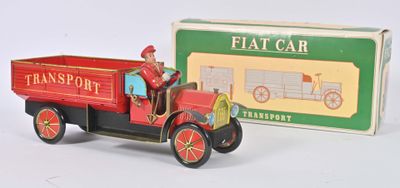 Espagne, Fiat Car Transport, mécanique en tôle lithographiée…