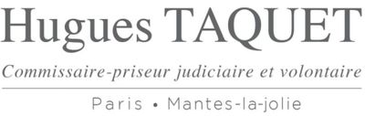 Logo d'Hugues Taquet en noir et blanc