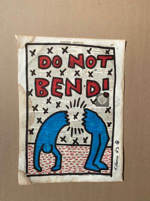 Keith HARING (1958-1990) Dessin de techniques mixtes sur une…