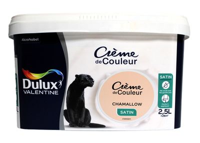 photo du pot de 2,5 kg de Duluxx, couleur « Chamallow »