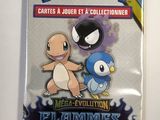 a close up of a bag of pokemon trading cards on a table