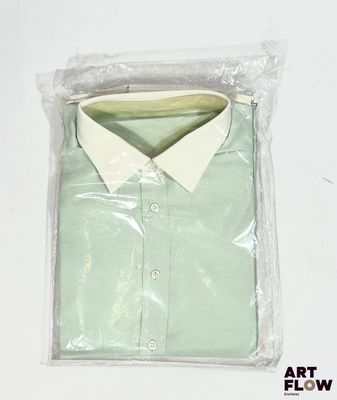 RONALD HOLLAND - Chemise en coton vert et blanc à manches lo…