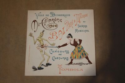 une carte sur laquelle sont dessinés un squelette et un homme