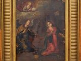 une image représentant un tableau où l'on voit un homme à genoux devant une femme