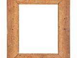 an old wooden picture frame with a white background
