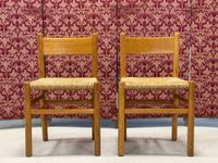 Paire de chaises paillées dans le style de Charlotte Perrian… (photo 3)