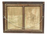 a picture of an old window with a rope on it