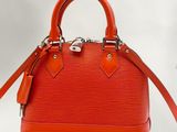 louis vuitton orange epi leather handbag