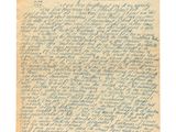 une lettre écrite à l'encre bleue sur une feuille de papier