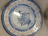 two plates that are sitting on a table