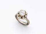 a diamond and white gold ring