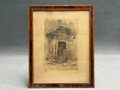 Charles F. MAZELIN (1882-1964) Vieille Porte à Villeneuve le…