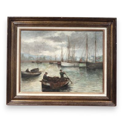 P. CAMUS (XXème) Le départ pour la pêche