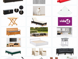 many different types of furniture displayed in this picture