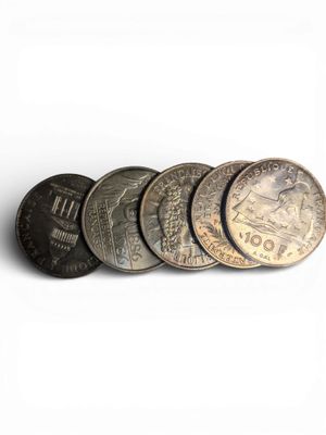 5 Pièces de 100 Fr , argent - Photo 1