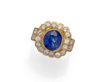 a sapphire and diamond ring