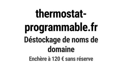 Nom de domaine thermostat-programmable.