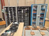 many shelves with many different types of electronics on them