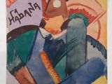 an image of a painting of a man holding a sign